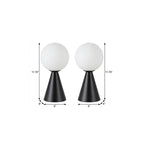 Set of Two 12" Clear Lighthouse USB Table Lamps