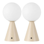 Set of Two 12" Clear Lighthouse USB Table Lamps