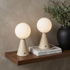 Set of Two 12" Clear Lighthouse USB Table Lamps