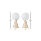 Set of Two 12" Clear Lighthouse USB Table Lamps