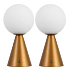 Set of Two 12" Clear Lighthouse USB Table Lamps
