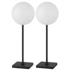 Set of Two 18" Black USB Table Lamps