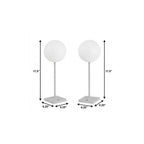 Set of Two 18" Gray USB Table Lamps