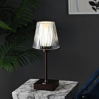 13" Antiqued Bronze USB Table Lamp With Empire Shade