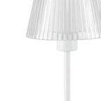 13" White USB Table Lamp With Empire Shade