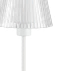 13" White USB Table Lamp With Empire Shade