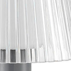 13" Gray USB Table Lamp With Empire Shade