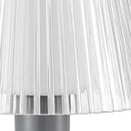 13" Gray USB Table Lamp With Empire Shade