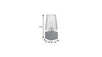 13" Gray USB Table Lamp With Empire Shade