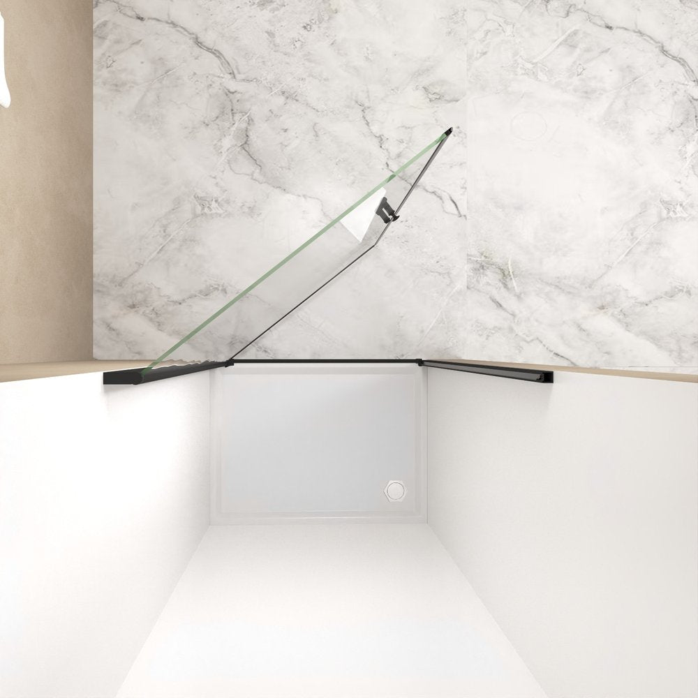 72" X 34" Aluminum And Tempered Glass Shower Door