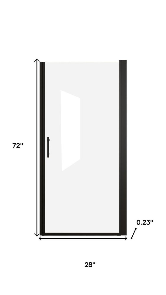 72" X 28" Aluminum And Tempered Glass Shower Door