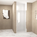 72" X 28" Aluminum And Tempered Glass Shower Door