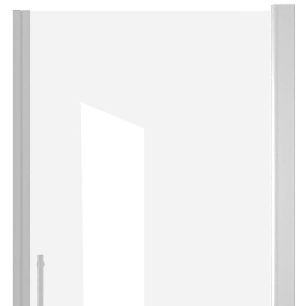 73" X 34" Aluminum And Tempered Glass Shower Door