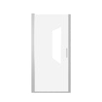 73" X 34" Aluminum And Tempered Glass Shower Door