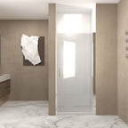 72" X 36" Aluminum And Tempered Glass Shower Door