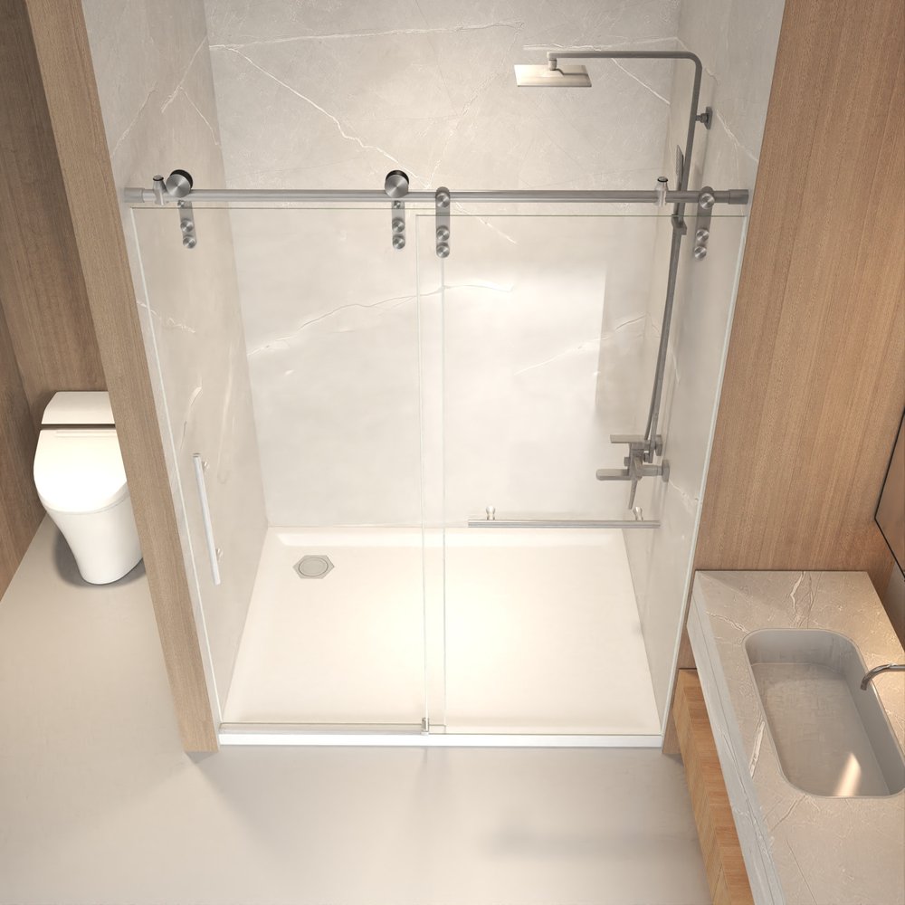 66" X 60" Tempered Glass Shower Door