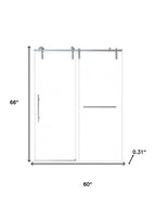 66" X 60" Tempered Glass Shower Door