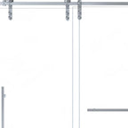 Set Of Two Tempered Glass Shower Doors