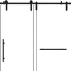 Set Of Two Tempered Glass Shower Doors