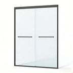 Set Of Two Metal And Tempered Glass Shower Doors