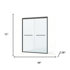 Set Of Two Metal And Tempered Glass Shower Doors