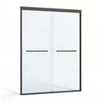 Set Of Two Metal And Tempered Glass Shower Doors
