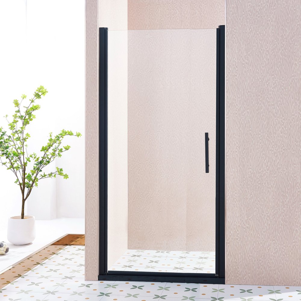 75" X 34" Aluminum And Tempered Glass Shower Door
