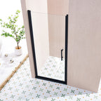 75" X 34" Aluminum And Tempered Glass Shower Door