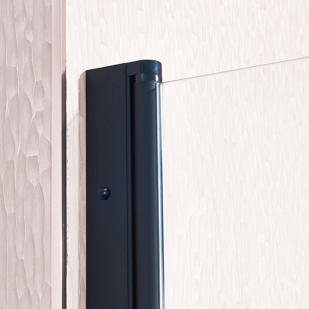 75" X 34" Aluminum And Tempered Glass Shower Door