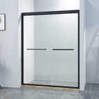 Set Of Two Aluminum and Tempered Glass Shower Doors