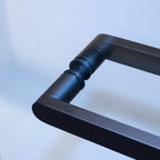 Set Of Two Aluminum and Tempered Glass Shower Doors