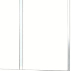 Set Of Two Aluminum And Tempered Glass Shower Doors