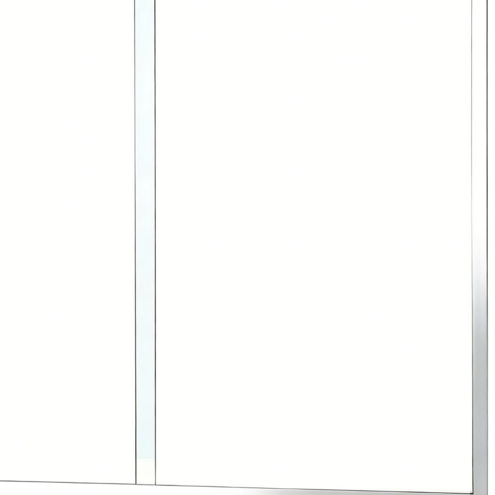 Set Of Two Aluminum And Tempered Glass Shower Doors