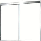 Set Of Two Aluminum And Tempered Glass Shower Doors