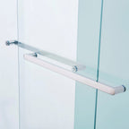 Set Of Two Aluminum And Tempered Glass Shower Doors