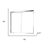 Set Of Two Aluminum And Tempered Glass Shower Doors