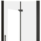 Set Of Two Aluminum And Tempered Glass Shower Doors