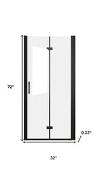 Set Of Two Aluminum And Tempered Glass Shower Doors