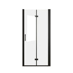 Set Of Two Aluminum And Tempered Glass Shower Doors