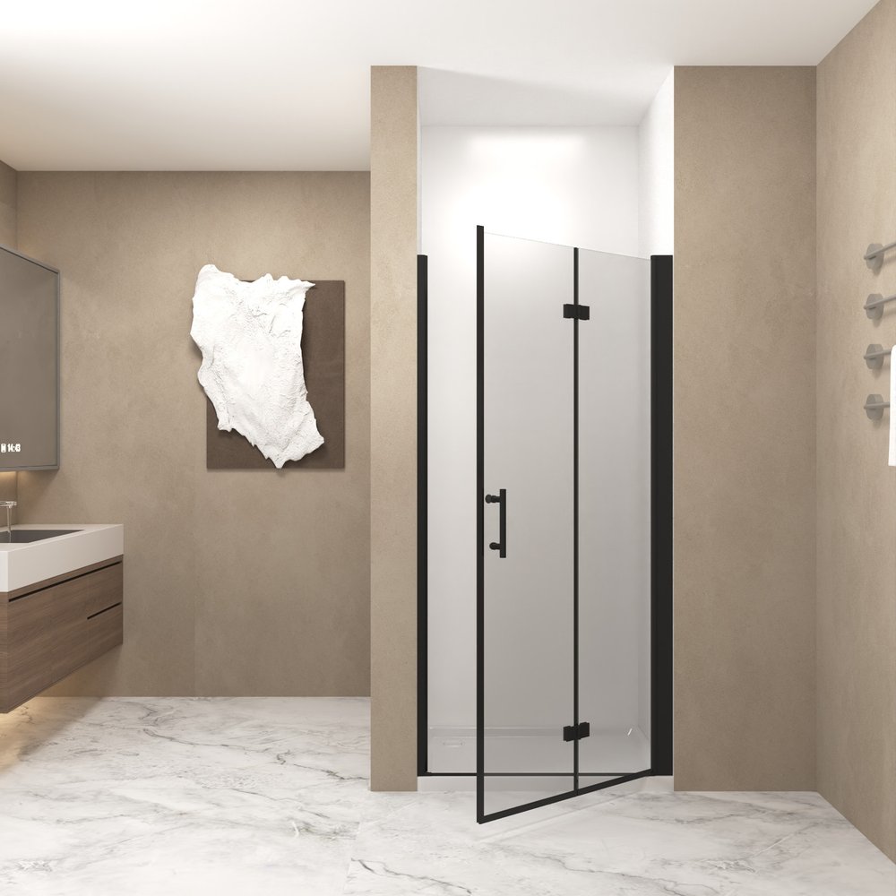 72" X 36" Aluminum And Tempered Glass Shower Door