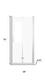 Set Of Two Aluminum And Tempered Glass Shower Doors