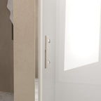 Set Of Two Aluminum And Tempered Glass Shower Doors