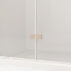 Set Of Two Aluminum And Tempered Glass Shower Doors