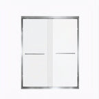Set Of Two Aluminum And Tempered Glass Shower Doors