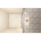 Set Of Two Aluminum And Tempered Glass Shower Doors