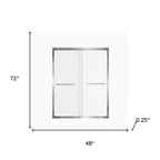 Set Of Two Aluminum And Tempered Glass Shower Doors