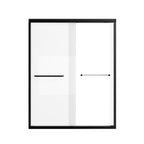 Set Of Two Aluminum And Tempered Glass Shower Doors