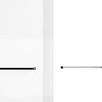 Set Of Two Aluminum And Tempered Glass Shower Doors