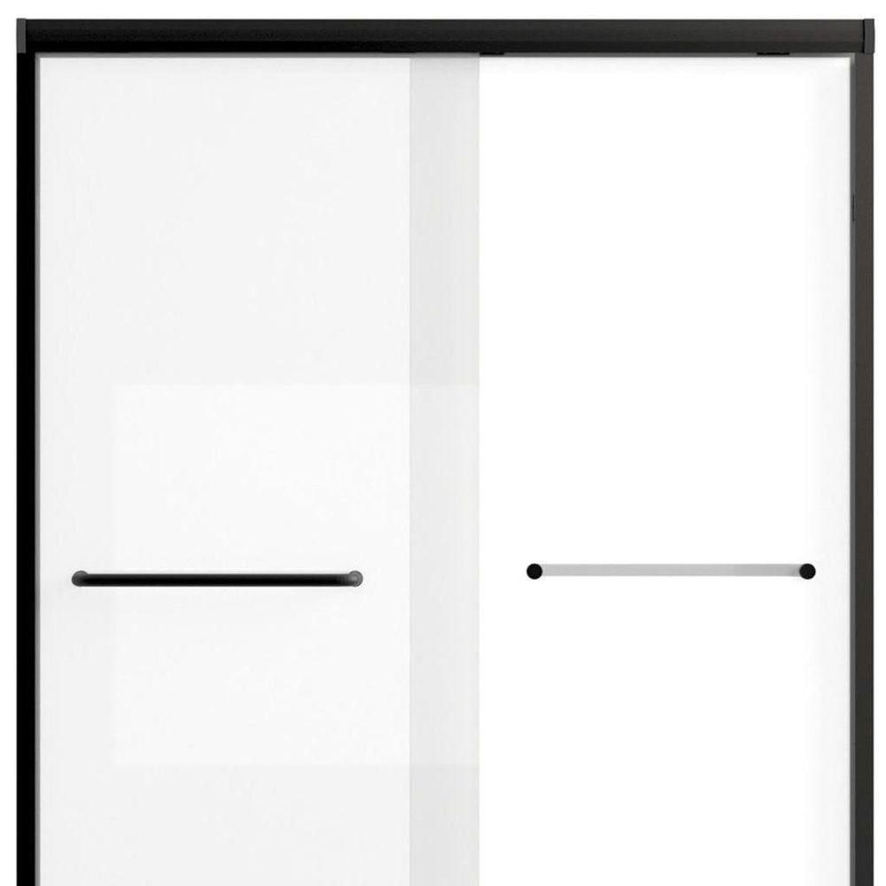 Set Of Two Aluminum And Tempered Glass Shower Doors