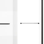 Set Of Two Aluminum And Tempered Glass Shower Doors